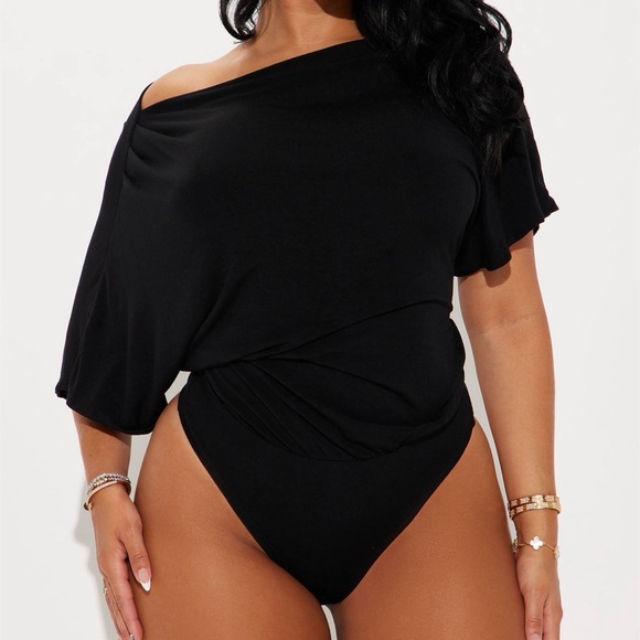 Fashion Nova Tops - Flatter Me Off-Shoulder Bodysuit